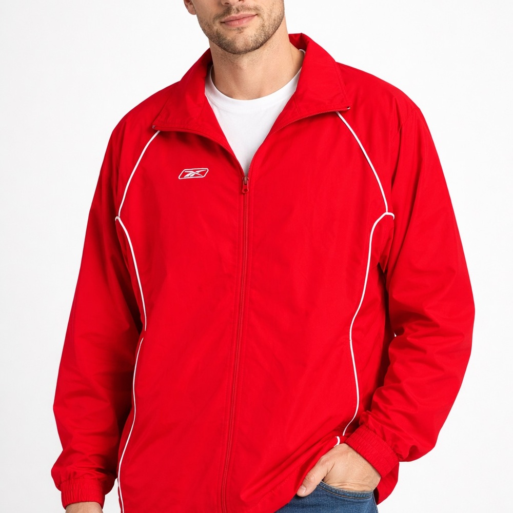 Reebok Red Windbreaker Jacket Men’s Medium. Vintage, retro 90’s